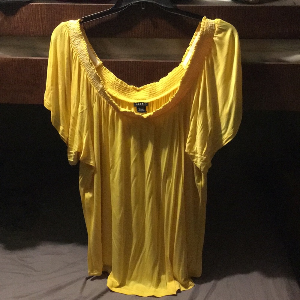 Bright yellow Torrid shirt